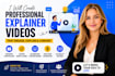create premium 2d, 3d animated explainer marketing video storyboard illustration