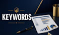 research keywords and build an SEO content map