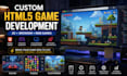 create HTML5 games, 2d browser games, phaser, construct 3, pixi js webgl game