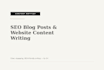 write SEO friendly blog posts and website content