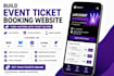 create event wix webflow carrd bubble fanz ticket booking website landing page