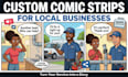 create comic strips for local businesses and service companies