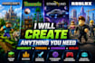 create anything you need in minecraft, terraria, starbound and roblox