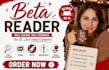 beta read cozy mystery, sci fi, dark romance, romantasy, reader no ai