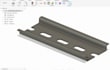 ts35 x 7,5 mm din rail  parametric cad model