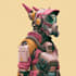 create detailed mecha robot character design