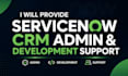 provide you servicenow crm admin and development support