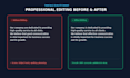 proofread and edit articles and documents