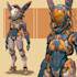 design a custom mecha robot character illustration
