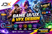 design game UI UX, hud and vfx for your game
