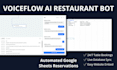 build a custom voiceflow ai chatbot for restaurants