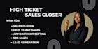 be high ticket closer sales representative lead sales and b2b closing