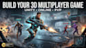 develop 3d multiplayer game, unity 3d game development, pvp game, 3d online game