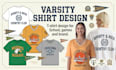 design a custom varsity tshirt for your team, school or brand