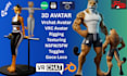 do live 2d, 3d vtuber character, face rig vrchat vriod model, furry avatar vrm