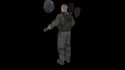 create y2k solider character, animation game, ps1,ps2,ps4,psx style,nintendo 3d