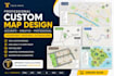 design city map, tourism map, office location map, vector map, property map
