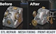 key repair edit stl files fix 3d models cleanup mesh errors for 3d printing