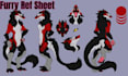 draw furry art fursona character reference sheet nsfw vtuber, anime ref sheet