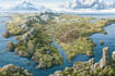 draw a fantasy map illustration