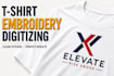give professional hat and tshirt embroidery digitizing services