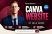 design canva website landing page website canva template