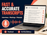 manually transcribe audio and video with high accuracy