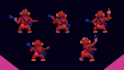 create custom pixel art character animations