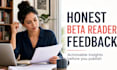 beta read evaluate fiction manuscript with honest feedback