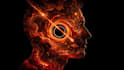 create stunning cosmic surreal double exposure ai art