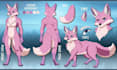 create a detailed furry ref sheet for your fursona