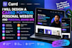 design a carrd portfolio website, personal website and brand site