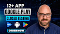 provide 12 or 20 testers for google play closed testing 14 days andriod app