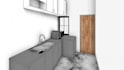 design 3d kitchen, kitchen cabinets, floor plan and realistic kitchen rendering
