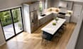 design your kitchen interior with 3d rendering, floor plan and 3d kitchen design