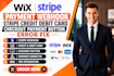wix payment webhook stripe credit debit card checkout payment button error fix