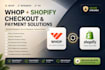 setup whop shopify checkout payment gateway shopify api and fix checkout bugs