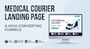 build a high converting courier landing page, resume, funnel