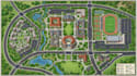 design campus map, university, park map, school and facility wayfinding maps
