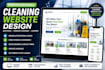 design janitorial cleaning website, window cleaning website and laundry website