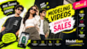 create professional modeling videos
