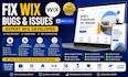 fix wix bugs, errors and issues, including mobile and velo problems