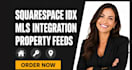 develop squarespace idx real estate website mls integration property feed code