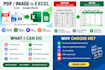 convert PDF or image to excel or google sheets