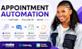 automate lead follow up and appointment booking with make com