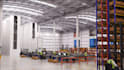 design interior 3d warehouse, factory, industrial space, commercial render