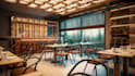 design 3d restaurant interior, cafe design, bar interior