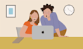 create a flat vector illustration with people