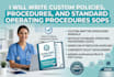write custom policies, procedures, and standard operating procedures sops