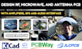 design rf, microwave, and antenna pcb with amplifier, gps, and audio interface